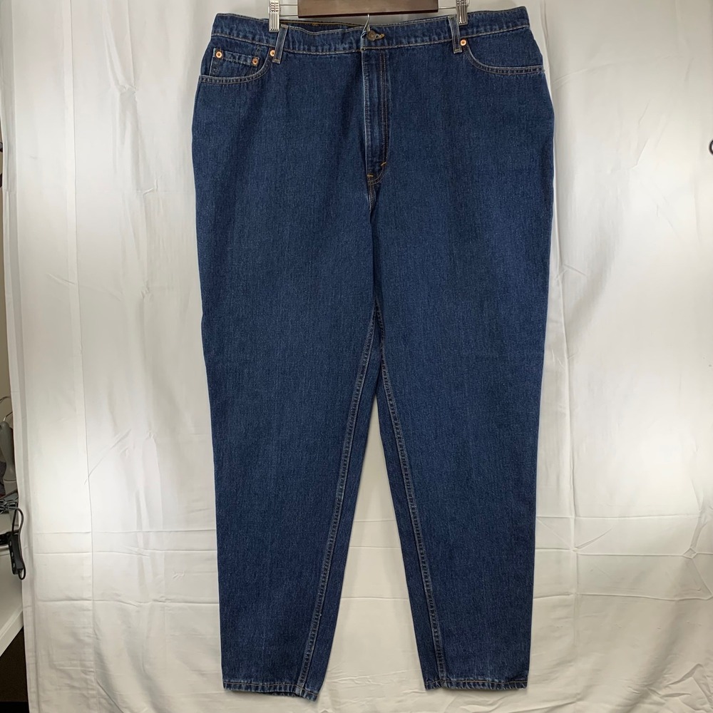 Levi's 522 Jeans Womens 24 Long Dark Wash Tapered Fit High Rise Made USA 40x32‎
